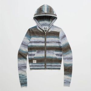 NWT Madhappy X Office Kiko Space Dye Zip Up - Cedar Stripe - M